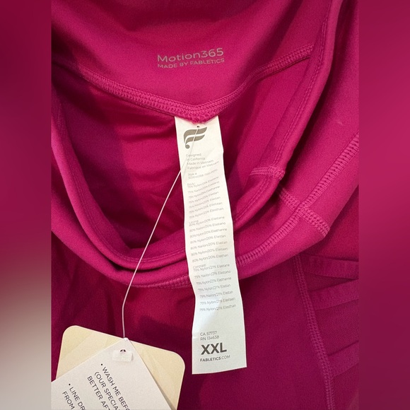 NWT Pink Fabletics Biker Shorts - Picture 7 of 7